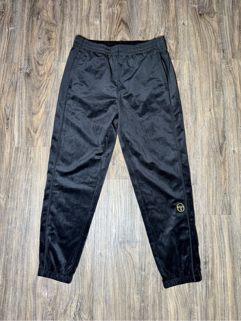 Sergio Tacchini Black Joggers with Gold Logo